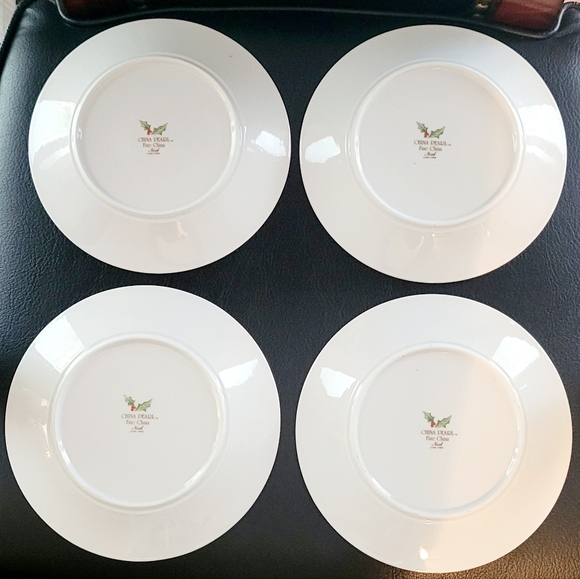 China Pearl NOEL Fine China Liling FOUR (4) 7.5" Salad or Bread Plates - Picture 2 of 3